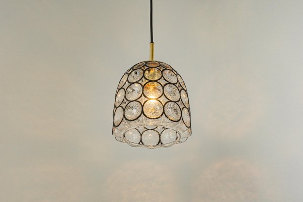 Small Iron & Clear Glass Pendant Lights from Limburg, Germany, 1960s-UGR-1298064