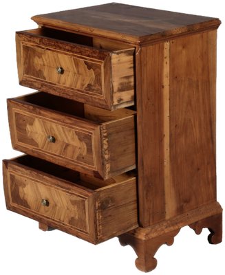 Small Italian Baroque Chest of Drawers in Walnut, 1750s-DXD-1790780