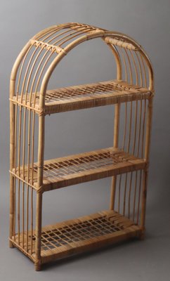 Small Italian Boho Rattan Shelves, 1960-ESB-1811831