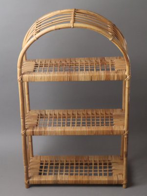 Small Italian Boho Rattan Shelves, 1960-ESB-1811831