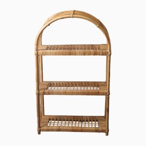 Small Italian Boho Rattan Shelves, 1960-ESB-1811831