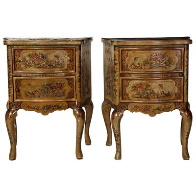 Small Italian Lacquered Commodes, 19th-Century, Set of 2-MBH-1031579