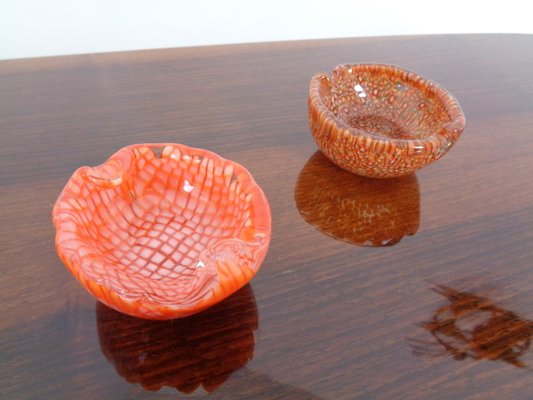 Small Italian Murano Glass Ashtrays, 1960s, Set of 2-RDW-838254