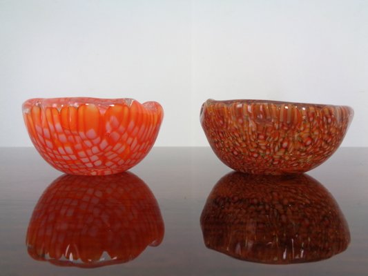 Small Italian Murano Glass Ashtrays, 1960s, Set of 2-RDW-838254