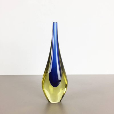 Small Italian Murano Glass Sommerso Single-Stem Vase by Flavio Poli, 1960s-QZ-1131864