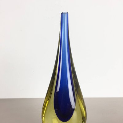 Small Italian Murano Glass Sommerso Single-Stem Vase by Flavio Poli, 1960s-QZ-1131864