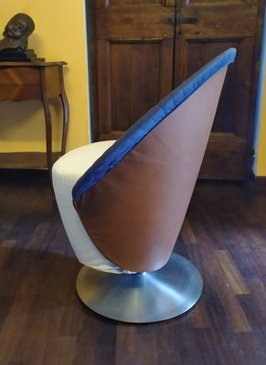 Small Italian Swivel Armchair, 1980s-EI-1105294