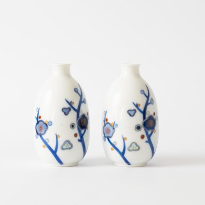 Small Japanese Porcelain Vases from Koransha, 1960s, Set of 2-IXK-1422845