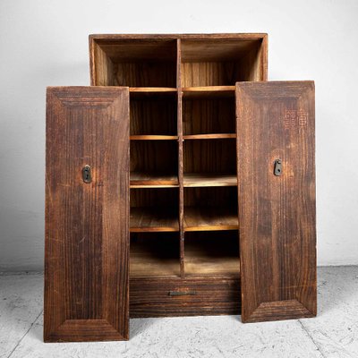 Small Japanese Tansu Storage Cabinet, 1940s-DWL-1816241