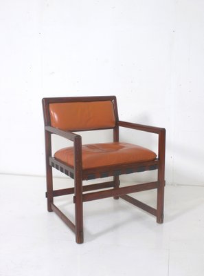 Small Leather Dining Chairs by Edward Wormley, Set of 2-DR-1804172