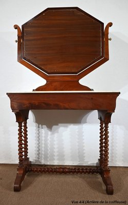 Small Louis-Philippe Mahogany Dressing Table, 19th Century-RVK-1395809