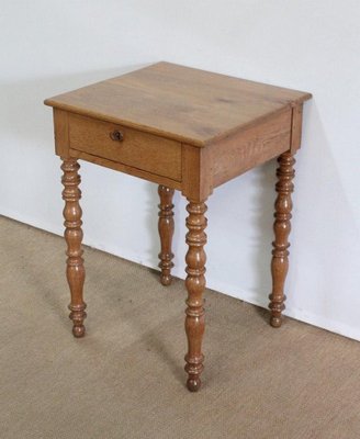 Small Louis-Philippe Style Oak Table, Late 19th Century-RVK-1089876