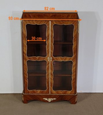 Small Louis XIV or Napoleon III Wooden Showcase Cabinet, 1850s-RVK-1268186