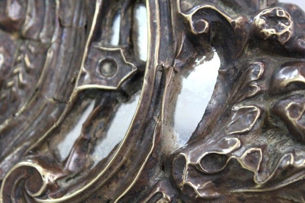 Small Louis XIV Style Brass Mirror, 1800s-RVK-857955