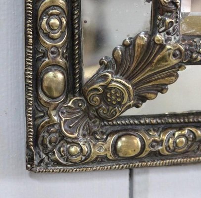 Small Louis XIV Style Brass Mirror, 1800s-RVK-857955