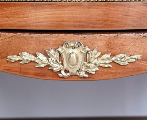 Small Louis XV / Louis XVI Transition Showcase in Light Cherrywood, Early 20th Century-RVK-1751729