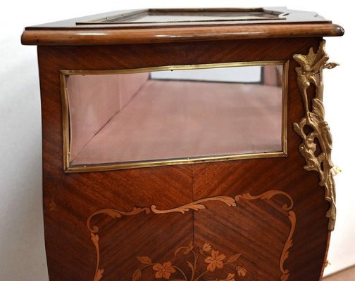 Small Louis XV Style Mahogany Showcase Dresser, 19th Century-RVK-1394781