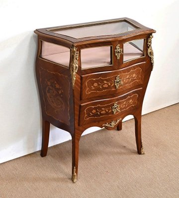 Small Louis XV Style Mahogany Showcase Dresser, 19th Century-RVK-1394781