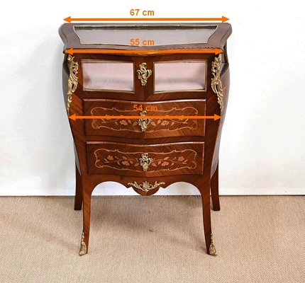 Small Louis XV Style Mahogany Showcase Dresser, 19th Century-RVK-1394781