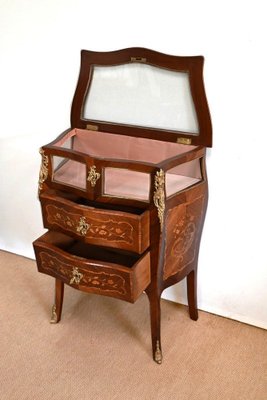 Small Louis XV Style Mahogany Showcase Dresser, 19th Century-RVK-1394781