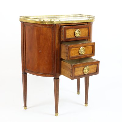 Small Louis XVI Demilune Chest in Walnut-KMT-1314243