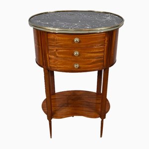 Small Louis XVI Mahogany Drum Table-RVK-1777874