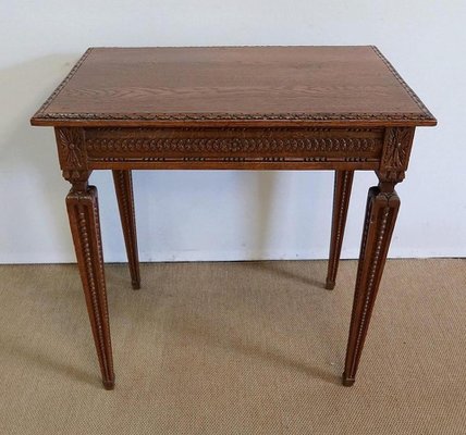 Small Louis XVI Side Table in Solid Oak, 1900-RVK-1337979