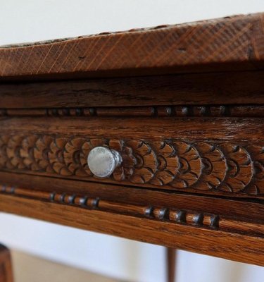 Small Louis XVI Side Table in Solid Oak, 1900-RVK-1337979