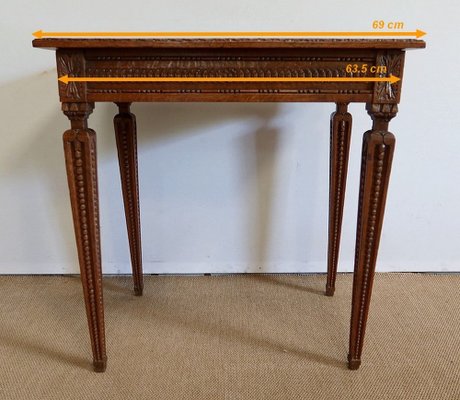 Small Louis XVI Side Table in Solid Oak, 1900-RVK-1337979