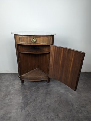 Small Louis XVI Style Corner Buffet in Mahogany-HLV-2024361