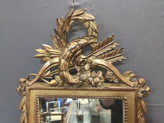 Small Louis XVI Style Mirror in Golden Wood-IBO-1193123