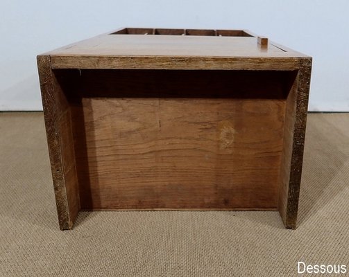 Small Massive Oak Filler Cabinet, 1950s-RVK-1312987