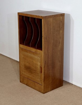 Small Massive Oak Filler Cabinet, 1950s-RVK-1312987