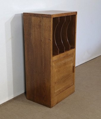 Small Massive Oak Filler Cabinet, 1950s-RVK-1312987