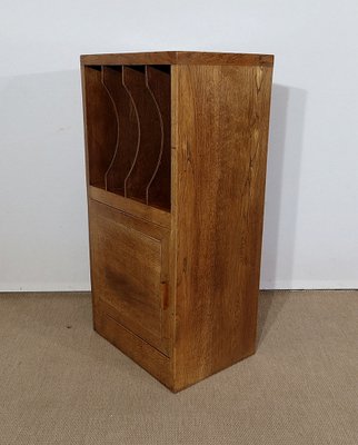 Small Massive Oak Filler Cabinet, 1950s-RVK-1312987