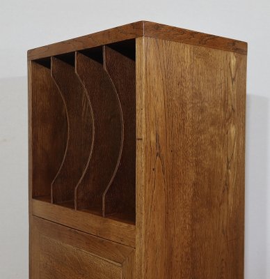 Small Massive Oak Filler Cabinet, 1950s-RVK-1312987