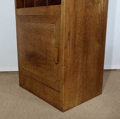 Small Massive Oak Filler Cabinet, 1950s-RVK-1312987