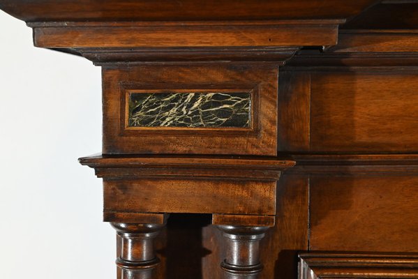 Small Mid-19th Century Renaissance Style 2-Body Buffet in Walnut-RVK-1800407