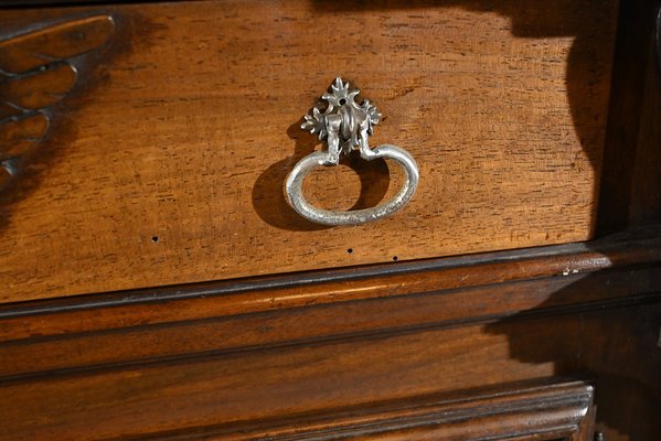 Small Mid-19th Century Renaissance Style 2-Body Buffet in Walnut-RVK-1800407