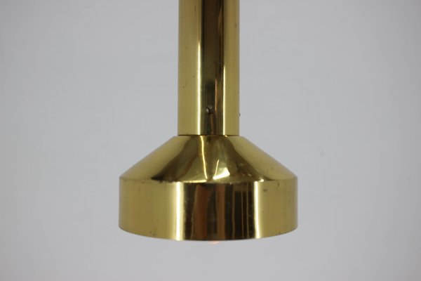 Small Mid-Century Brass Pendants, 1970s, Set of 3-TZ-933433