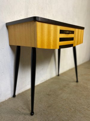 Small Mid-Century Cabinet in Wood and Brass-GPQ-1791291