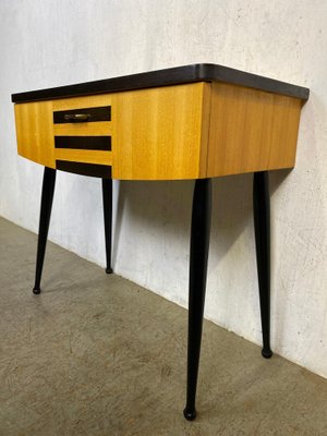 Small Mid-Century Cabinet in Wood and Brass-GPQ-1791291