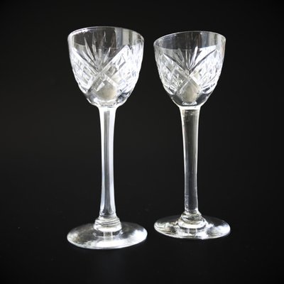 Small Mid-Century Haga Glasses in Crystal from Kosta, Sweden, Set of 6-JKV-1787137