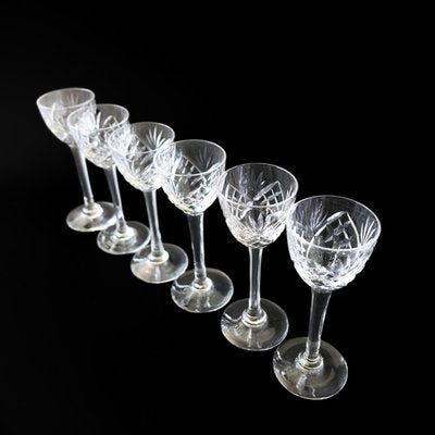 Small Mid-Century Haga Glasses in Crystal from Kosta, Sweden, Set of 6-JKV-1787137