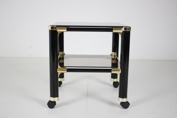 Small Mid-Century Italian Glass Table from Vet For, 1980s-TZ-778310