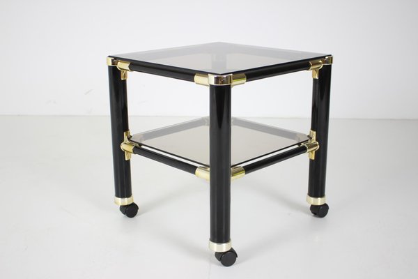 Small Mid-Century Italian Glass Table from Vet For, 1980s-TZ-778310