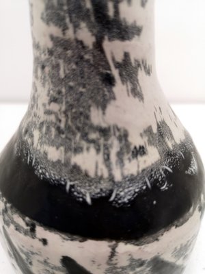 Small Mid-Century Modern Grayscale Vase by Livia Gorka, 1970s-UWE-1021545