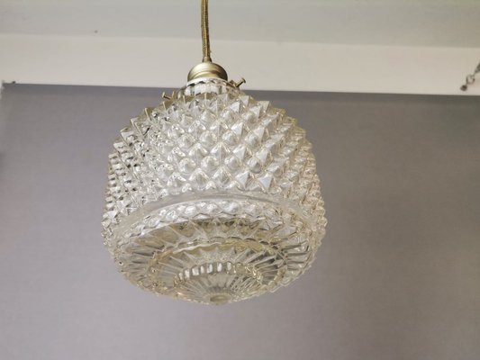 Small Mid-Century Portuguese Glass Hanging Lamp, 1960s-SCS-1739733