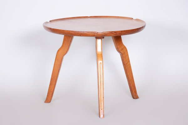 Small Mid-Century Round Table attributed to Krasna Jizba, Czech, 1940s-WHY-1776721