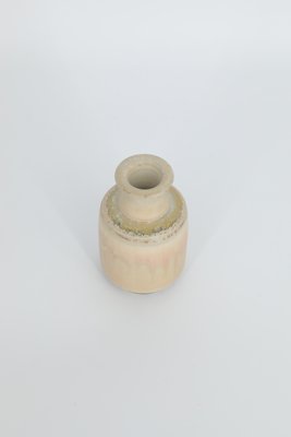 Small Mid-Century Scandinavian Modern Collectible Sand Stoneware Vase by Gunnar Borg for Höganäs Ceramics, 1960s-ZAA-1784201